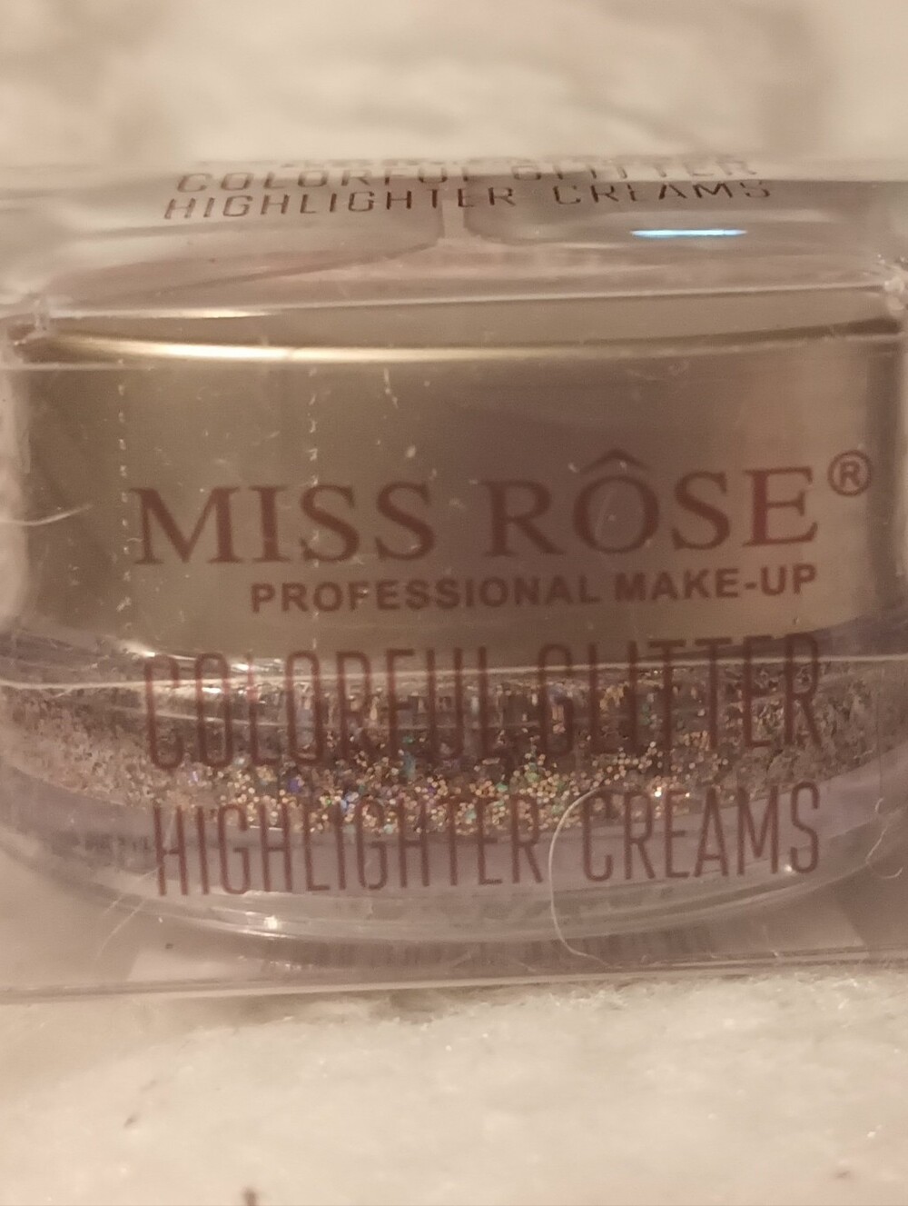 Miss Rose Colorful Glitter Highlighter Cream #02 Minty Mocha